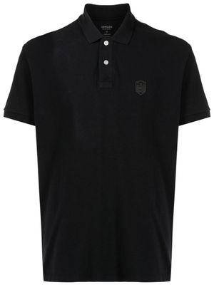 Osklen polo en coton à logo poitrine - Noir