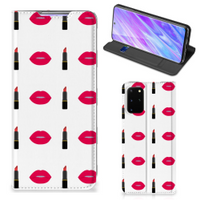 Samsung Galaxy S20 Plus Hoesje met Magneet Lipstick Kiss