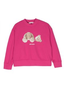 Palm Angels Kids sweat en coton à logo Teddy Bear - Rose