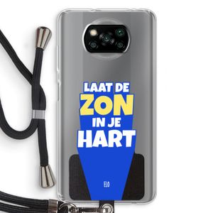Laat de zon in je hart: Xiaomi Poco X3 NFC Transparant Hoesje met koord