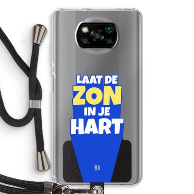 Laat de zon in je hart: Xiaomi Poco X3 NFC Transparant Hoesje met koord