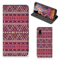 Samsung Xcover Pro Hoesje met Magneet Aztec Paars