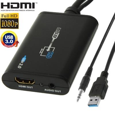 USB 3.0 naar HDMI HD Video Leader Converter voor HDTV ondersteunt Full HD 1080P(zwart)