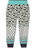 Burberry Kids pantalon de jogging Montage Print - Bleu