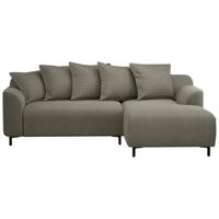 Bank Elsa met chaise longue rechts - stof Eden - mokka - Leen Bakker
