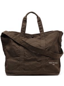Comme des Garçons Homme sac cabas en coton à logo brodé - Marron