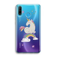 Regenboog eenhoorn: Huawei P30 Lite Transparant Hoesje Regenboog eenhoorn: Huawei P30 Lite Transparant Hoesje