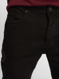 Cayler & Sons / Straight fit jeans Alldd Paneled Inverted Biker Ian in zwart