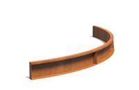 Keerwand cortenstaal binnenbocht 200x200x20cm. Keerwand cortenstaal binnenbocht 200x200x20cm.