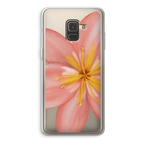 Pink Ellila Flower: Samsung Galaxy A8 (2018) Transparant Hoesje