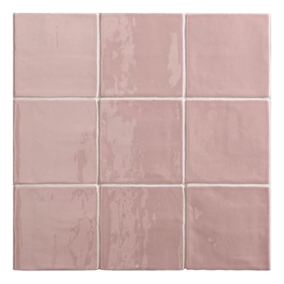 By Goof Oud Hollandse Witjes Wandtegel | 13x13 cm | Vintage | Glans Roze