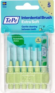 TePe Interdentale Ragers Extra Soft Lichtgroen ISO maat 5 – 0,8 mm (6 stuks)