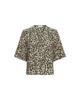 Msch Copenhagen Mschkalani Vlora 2 4 Shirt Aop 19261 Blouse Humus Leo