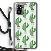 Cactus Lover: Xiaomi Redmi Note 10S Transparant Hoesje met koord