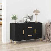 Dressoir 100x36x60 cm spaanplaat zwart eikenkleurig