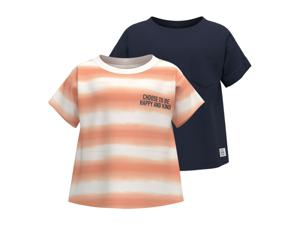 lupilu Kinder t-shirts (134/140, Marineblauw/oranje)