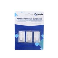 Concorde Badkamer ophanghaakjes - 6x stuks - kunststof - wit - zelfklevend