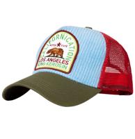 King Kerosin Trucker Pet Cord Californiacation Groen En Licht Blauw En Rood
