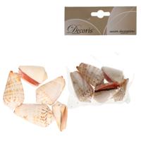 Decoris namaak schelpen - 5x zakjes - nep zee schelpen - zeeslak/strombus urseum - 4 cm