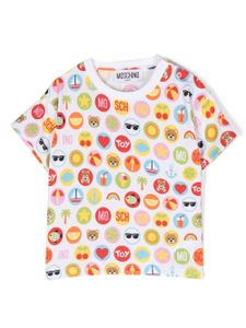 Moschino Kids t-shirt à imprimé graphique - Blanc