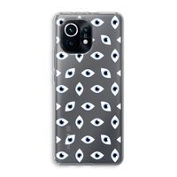 Eyes pattern: Xiaomi Mi 11 Transparant Hoesje
