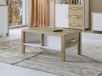 Salontafel OLIANNE 90 cm natuurlijke eik/wit