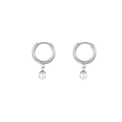 Go Dutch Label Oorringen met Parel Zilver