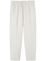 Jil Sander elasticated-waistband cotton trousers - Blanc