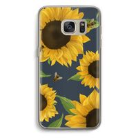 Sunflower and bees: Samsung Galaxy S7 Transparant Hoesje