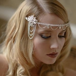 Hoofddeksels Jaren '20 flapper hoofdband Retro vintage Roaring jaren '20 Jaren 1920 Strass Voor Cosplay Carnaval Dames Kostuum juwelen Mode-sieraden Lightinthebox