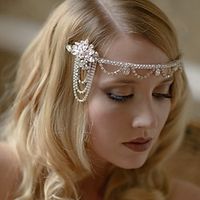 Hoofddeksels Jaren '20 flapper hoofdband Retro vintage Roaring jaren '20 Jaren 1920 Strass Voor Cosplay Carnaval Dames Kostuum juwelen Mode-sieraden Lightinthebox - thumbnail