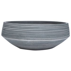 vidaXL Opzetwasbak rond F41x14 cm keramiek grijs