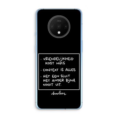 Mijn Motto's: OnePlus 7T Transparant Hoesje