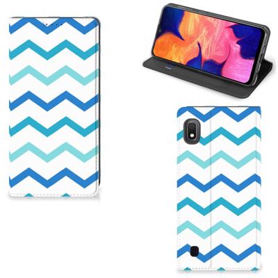 Samsung Galaxy A10 | Hoesje met Magneet | Zigzag Blauw