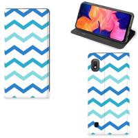 Samsung Galaxy A10 | Hoesje met Magneet | Zigzag Blauw