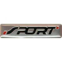 Aluminium Embleem/Logo - SPORT - Black & Red - 7x1,7cm AV233251 Aluminium Embleem/Logo - SPORT - Black & Red - 7x1,7cm AV233251
