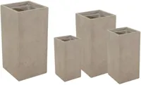 Mega Collections Bloempot Kubus Cubihi - Clayfibre - 19,8x23x50 - Zand