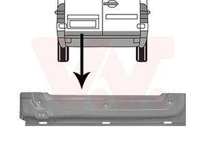 Achterportier VAN WEZEL, Inbouwplaats: Links onder, u.a. fÃ¼r VW, Mercedes-Benz