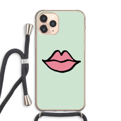 Kusje: iPhone 11 Pro Max Transparant Hoesje met koord