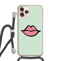 Kusje: iPhone 11 Pro Max Transparant Hoesje met koord