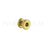 Tunnel goud kleur 6 mm 6 mm