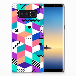 Samsung Galaxy Note 8 TPU Hoesje Blokken Kleurrijk