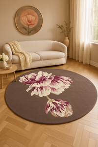 Ted Baker - Tranquility Aubergine 56005 - 200 rond Vloerkleed