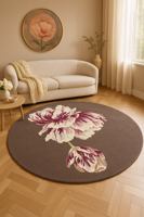 Ted Baker - Tranquility Aubergine 56005 - 200 rond Vloerkleed