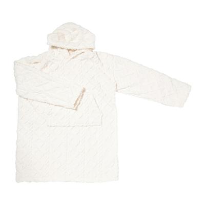 Oversized hoodie jacquard - off white - one size