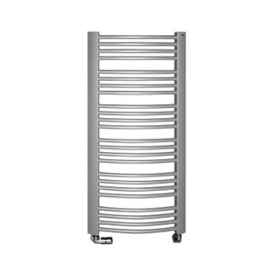 Handdoekradiator Sapho Egeon Gebogen 59.5x81.8 cm Zilver Sapho