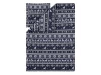 LIVARNO Dekbedovertrek Fleece 140 x 200 cm (Let op: LV OSNL) (Donkerblauw/wit)