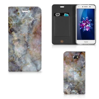 Huawei Y5 2 | Y6 Compact | Standcase | Marmer Grijs