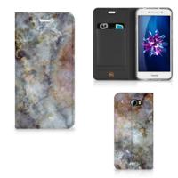 Huawei Y5 2 | Y6 Compact | Standcase | Marmer Grijs