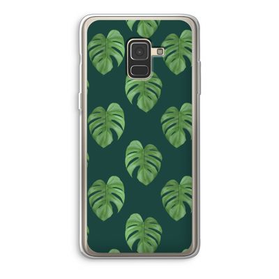 Monstera leaves: Samsung Galaxy A8 (2018) Transparant Hoesje
